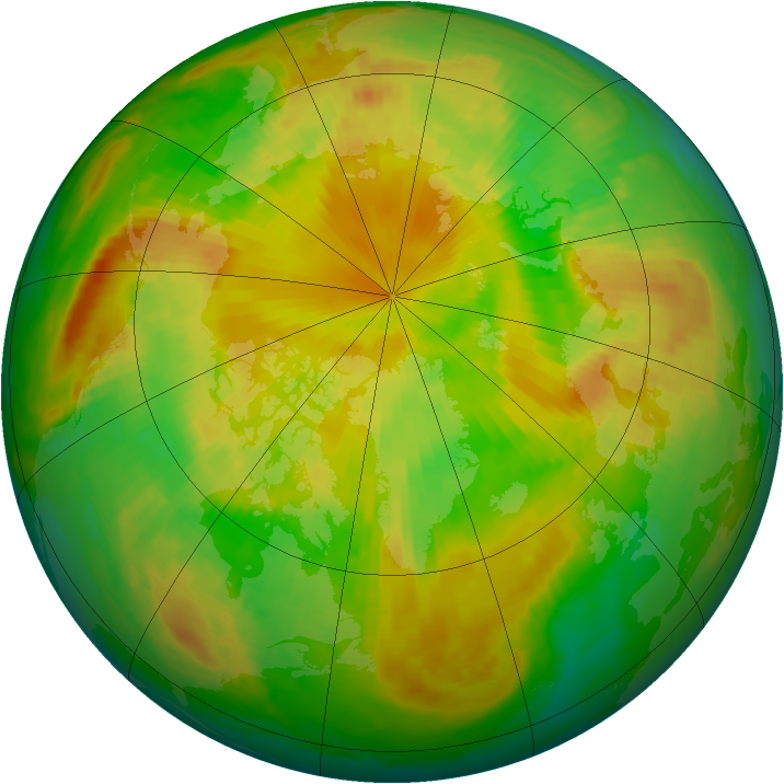 Arctic ozone map for 27 May 2001
